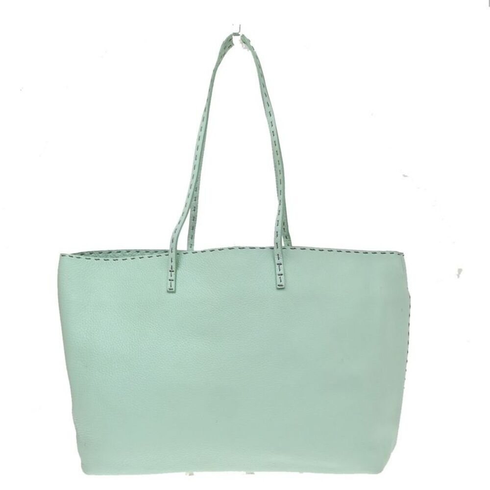 Fendi Roll Tote Selleria Leather Green Leather Tote Bag Bag